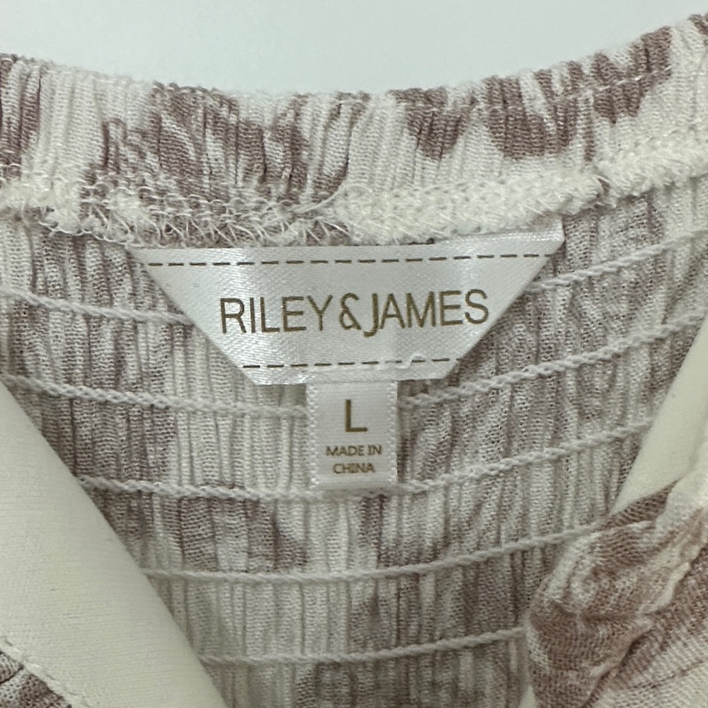 Women’s Floral Maxi Dress in Cream and Taupe Large - Picture 3 of 7